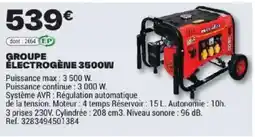 Brico Dépôt mecafar GROUPE ÉLECTROGÈNE 3500W offre