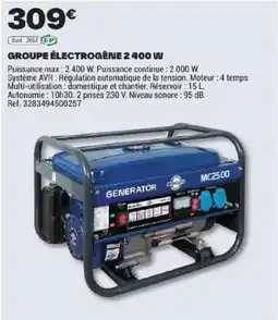Brico Dépôt DENGAN MC2500 GENERATOR offre
