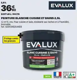 Brico Dépôt EVALUX PEINTURE BLANCHE CUISINE ET BAINS offre