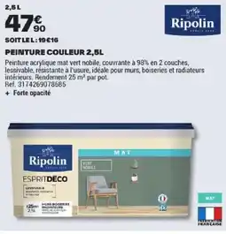 Brico Dépôt Ripolin Peinture couleur offre