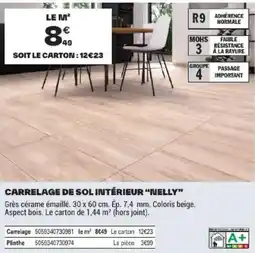 Brico Dépôt CARRELAGE DE SOL INTÉRIEUR "NELLY" offre