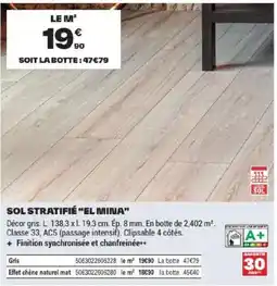 Brico Dépôt EL MINA SOL STRATIFIÉ offre