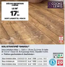 Brico Dépôt COOKE LEWIS DÉCOR IMITATION CHÊNE offre