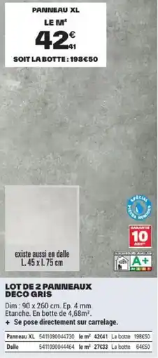 Brico Dépôt PANNEAU XL offre