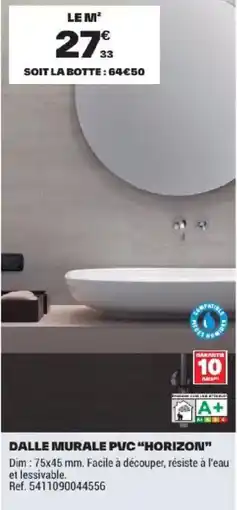 Brico Dépôt DALLE MURALE PVC "HORIZON" offre