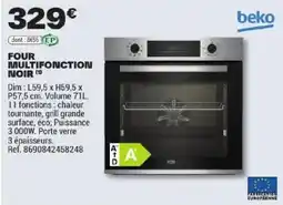 Brico Dépôt beko Four multifonction noir offre
