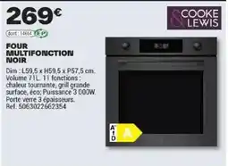 Brico Dépôt COOKE & LEWIS FOUR MULTIFONCTION NOIR offre