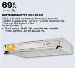 Brico Dépôt HOTTE CASQUETTE INOX 60CM offre