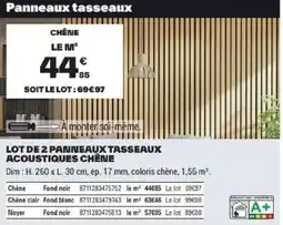 Brico Dépôt Panneaux tasseaux offre