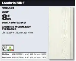 Brico Dépôt Lambris MDF offre