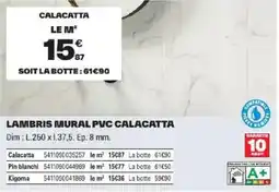 Brico Dépôt LAMBRIS MURAL PVC CALACATTA offre