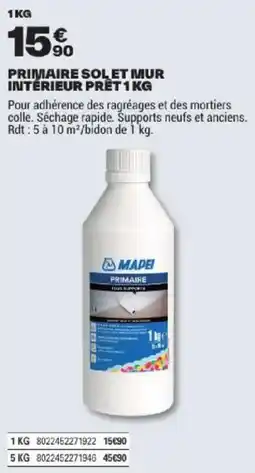 Brico Dépôt MAPEI PRIMAIRE offre