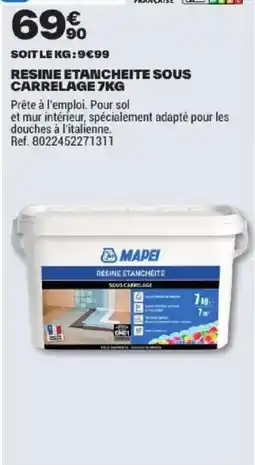 Brico Dépôt MAPEI RESINE ETANCHEITE SOUS CARRELAGE offre
