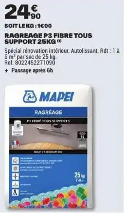 Brico Dépôt MAPEI RAGREAGE P3 FIBRE TOUS SUPPORTS offre