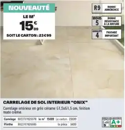 Brico Dépôt ONIX Carrelage de sol intérieur offre
