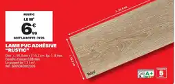 Brico Dépôt Rustic lame pvc adhésive offre