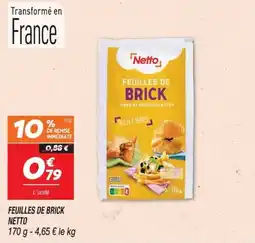 Netto Netto Feuilles de brick offre