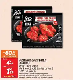Netto Delis World 6 Korean Fried Chicken Surgelés offre