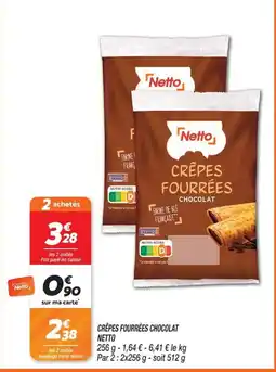 Netto Netto Crêpes fourrées chocolat offre