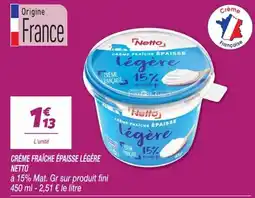 Netto Netto Crème fraîche épaisse légère offre