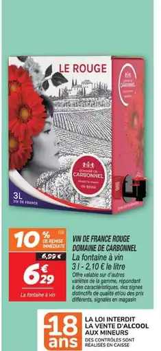 Netto Domaine de carbonnel vin rouge offre