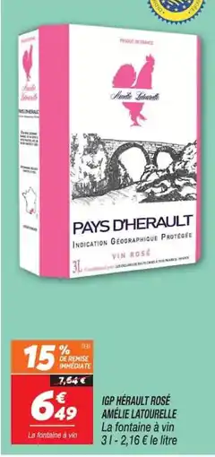 Netto Amélie Latourelle IGP Hérault Rosé offre
