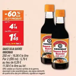 Netto KIKKOMAN Sauce Soja Sucrée offre