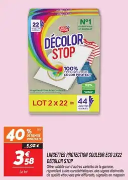Netto Décolor Stop Lingettes Protection Couleur ECO offre