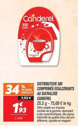 Netto Canderel Distributeur 300 comprimés édulcorants au sucralose offre