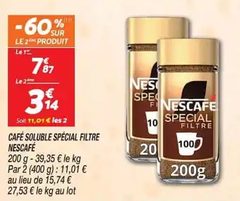 NESCAFE CAFÉ SOLUBLE SPÉCIAL FILTRE