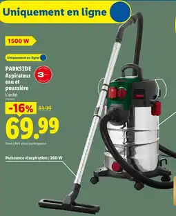 Lidl Parkside aspirateur eau et poussière offre