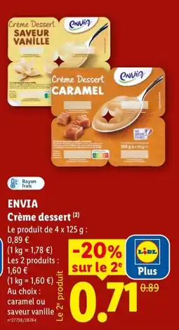 Lidl ENVIA Crème dessert offre