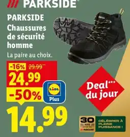 Lidl PARKSIDE Chaussures de sécurité homme offre