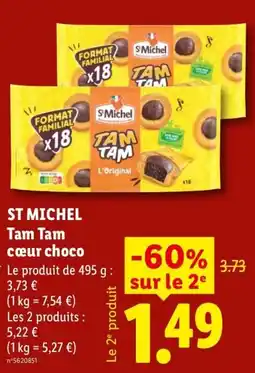 Lidl ST MICHEL Tam Tam cœur choco offre