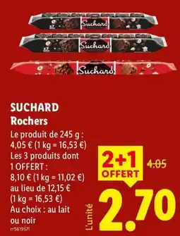 Lidl Suchard Rochers offre