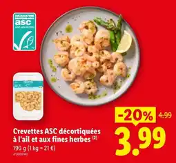 Lidl Crevettes ASC offre