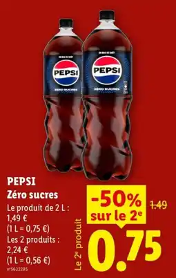 Lidl PEPSI Zéro sucres offre