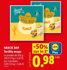 Lidl Snack Day Tortilla wraps offre