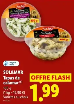 Lidl SOL&MAR Tapas de calamar offre