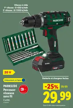 Lidl PARKSIDE Perceuse-visseuse sans fil offre