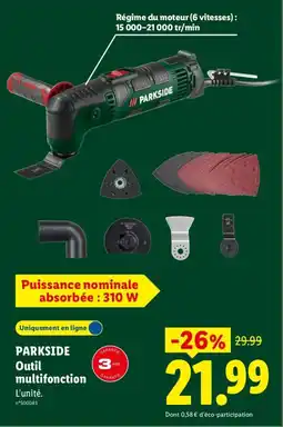 Lidl PARKSIDE Outil multifonction offre