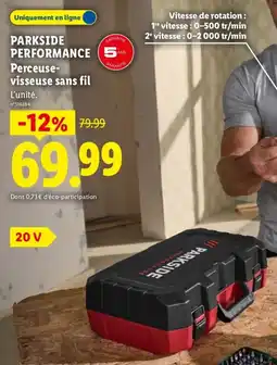 Lidl PARKSIDE Perceuse-visseuse sans fil offre