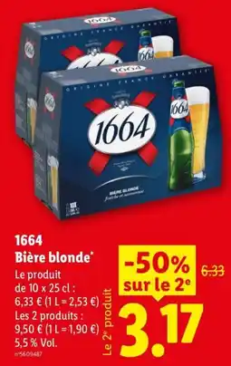 Lidl 1664 Bière blonde offre