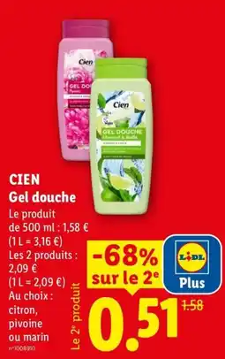 Lidl CIEN Gel douche offre