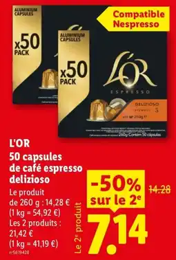 Lidl L'OR café espresso offre