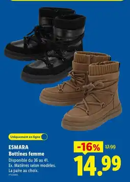 Lidl ESMARA Bottines femme offre
