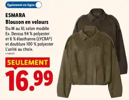 Lidl ESMARA Blouson en velours offre