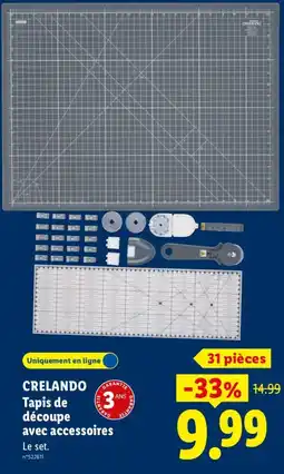 Lidl CRELANDO Tapis de découpe avec accessoires offre