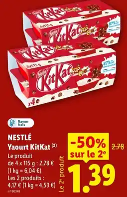 Lidl Nestlé Yaourt KitKat offre