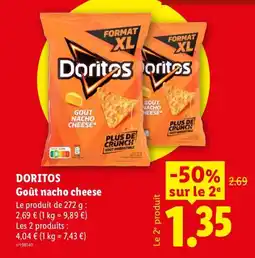 Lidl Doritos Goût nacho cheese offre